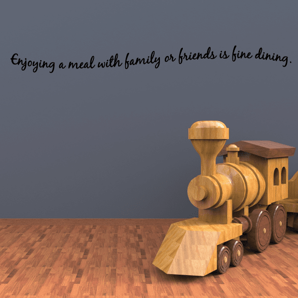 Image of Enjoying a meal with family or friends is fine dining Wall Decal