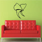 Butterfly wall decal with wing outlines and curled body