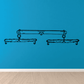 Horse slings decal with line-art metal bars, hooks, and chain rings