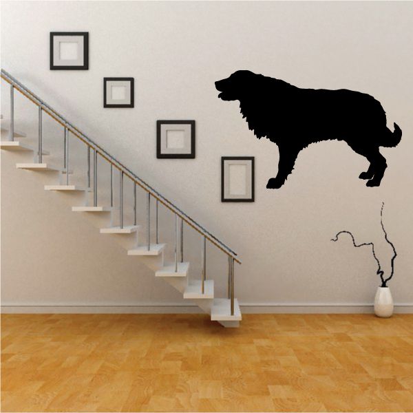 Black dog silhouette decal for walls