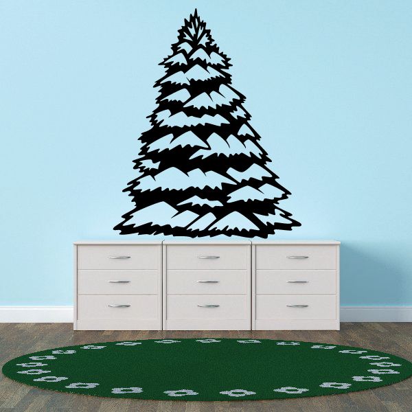 Image of Evergreen Tree Wall Decal - Vinyl Decal - Car Decal - MC88