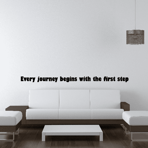 Image of Every journey begins with the first step Decal