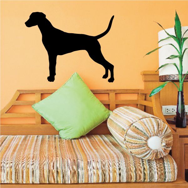 Black dalmatian dog wall decal silhouette