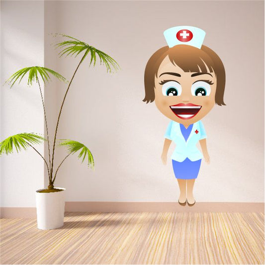 Image of Excited Nurse Sticker