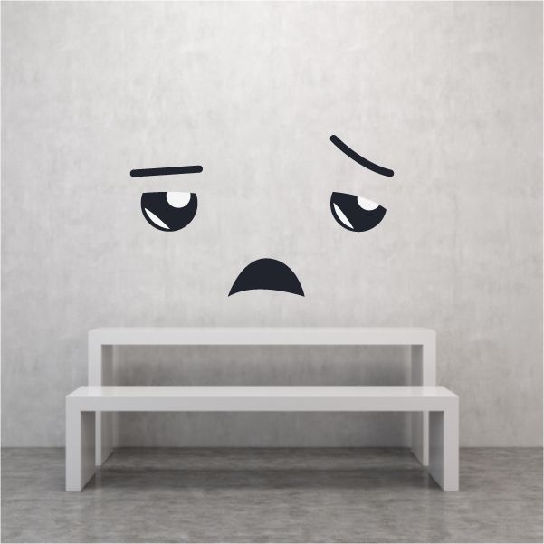 Image of Exhausted Face Expression Wall Decal - Vinyl Decal - Car Decal - Idcolor015