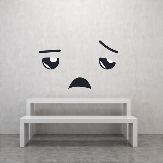 Image of Exhausted Face Expression Wall Decal - Vinyl Decal - Car Decal - Idcolor015