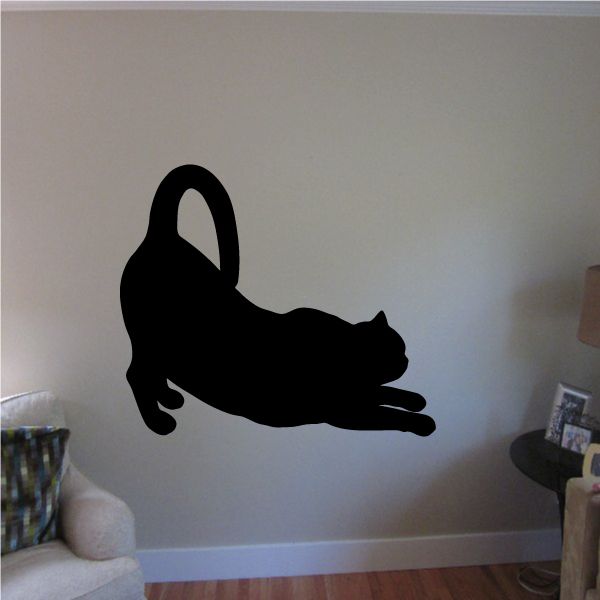 Image of Exotic Short Hair Cat Stretching Decal