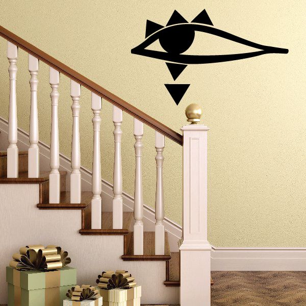 Eye of Ra Egyptian wall decal, black vinyl