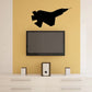 F-22 Raptor flyover decal of a black fighter jet in flight
