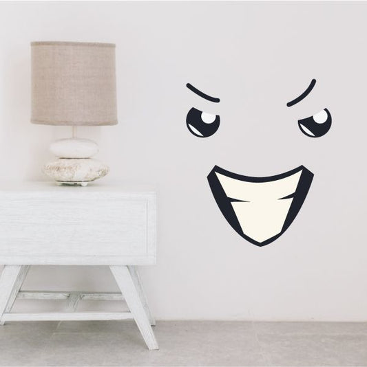 Image of Face Expression Evil Wall Decal - Vinyl Decal - Car Decal - Idcolor025