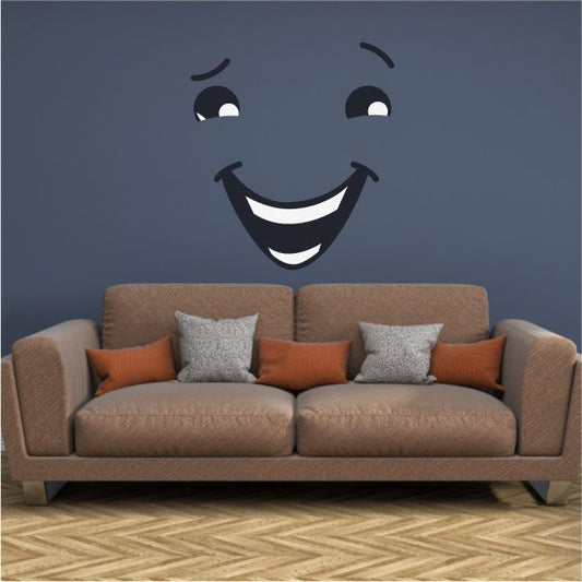 Image of Face Expression Fake Smile Wall Decal - Vinyl Decal - Car Decal - Idcolor034