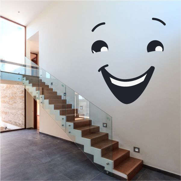 Image of Face Expression Laughing Wall Decal - Vinyl Decal - Car Decal - Idcolor030