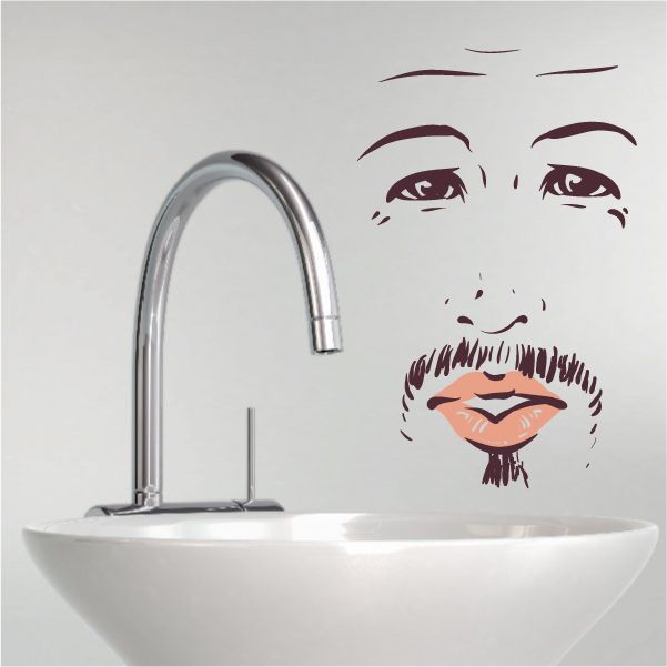 Image of Face Expression Male Wall Decal - Vinyl Decal - Car Decal - Idcolor004