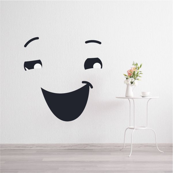 Image of Face Expression Relaxed Wall Decal - Vinyl Decal - Car Decal - Idcolor032