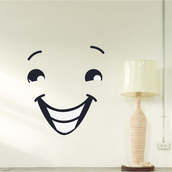 Image of Face Expression Smiling Wall Decal - Vinyl Decal - Car Decal - Idcolor033