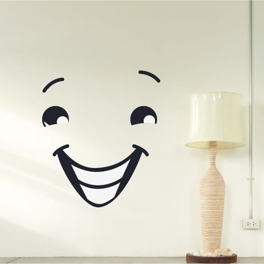 Image of Face Expression Smiling Wall Decal - Vinyl Decal - Car Decal - Idcolor033