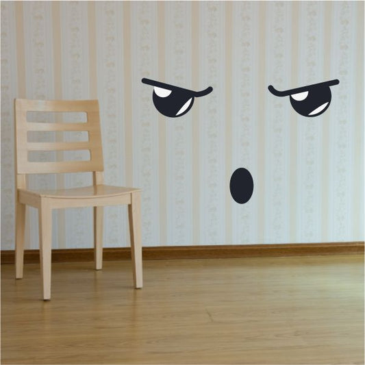 Image of Face Expression Sour Wall Decal - Vinyl Decal - Car Decal - Idcolor027