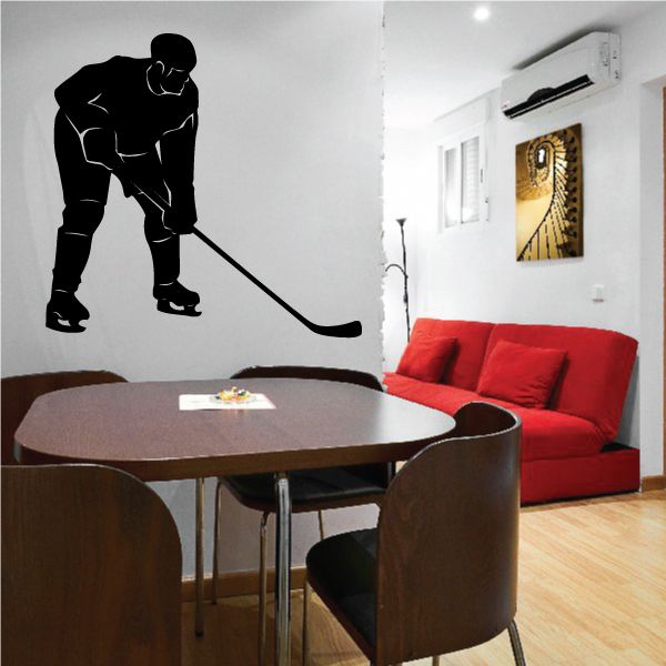 Image of Faceoff Hockey Wall Decal - Vinyl Decal - Car Decal - MC002