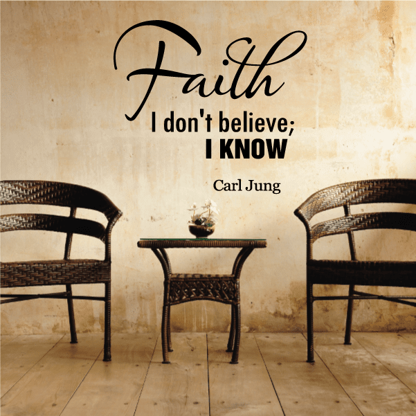 Image of Faith I don’t believe I know Carl Jung Decal