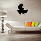 Falcon hovering silhouette wall decal, black bird figure