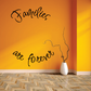 Wall decal with cursive "Families are forever".