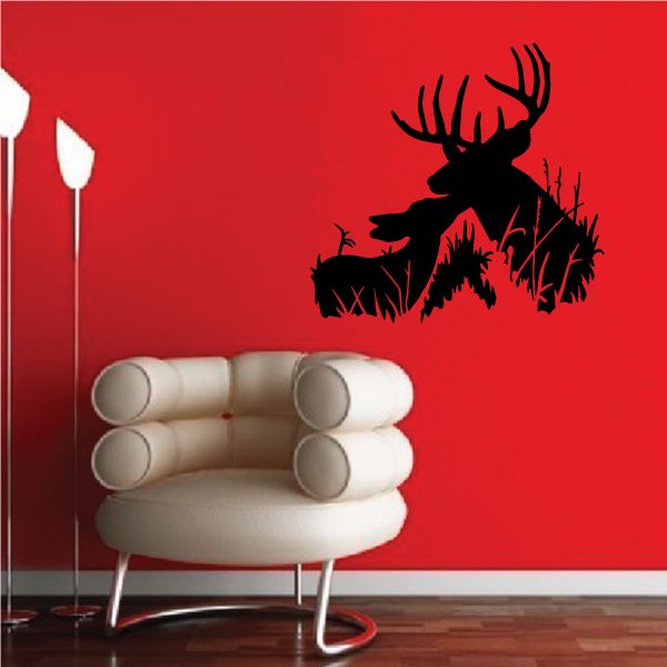 Image of Family Deer Kissing Decal