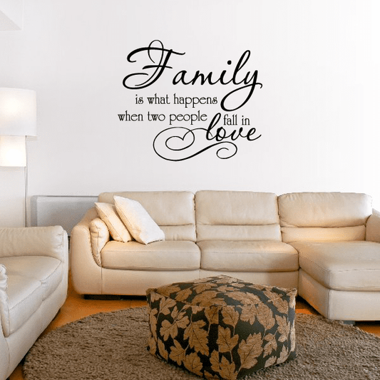 Image of Family is what happens when two people fall in love Wall Decal