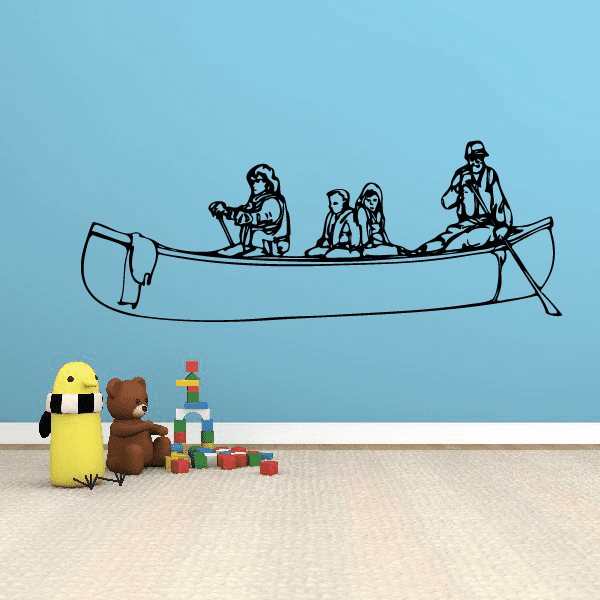 Image of Family on a Canoe Decal