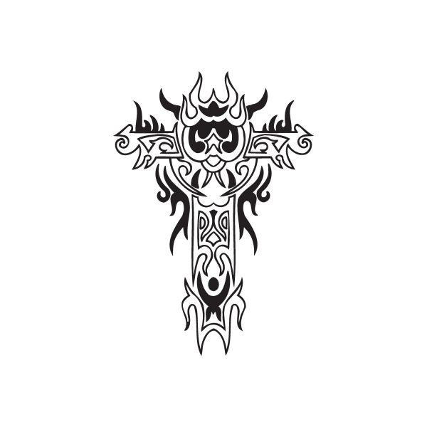 Image of Fancy Firey Cross Decal