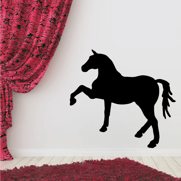 Image of Fancy Trotting Horse Silhouette Decal