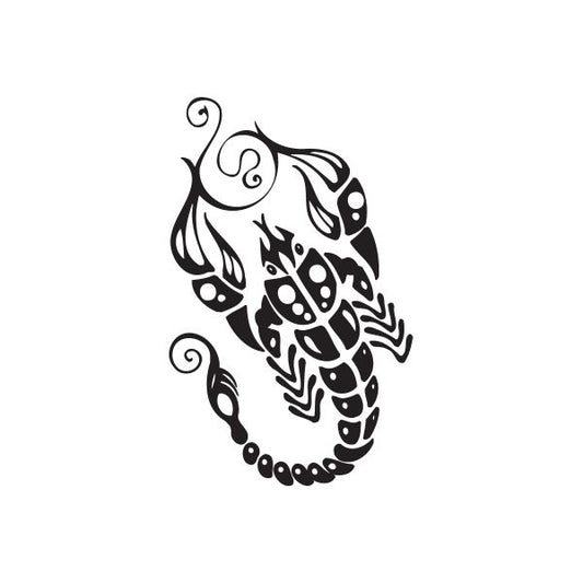 Image of Scorpio Tribal Scorpion Tattoo Decal