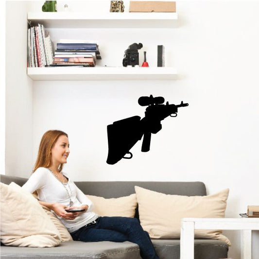 Image of Far Angle Lefty Hunting Rifle Decal