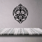 Black sea turtle decal with ornate circular tribal pattern