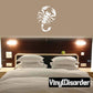 White scorpion wall decal with outlined design