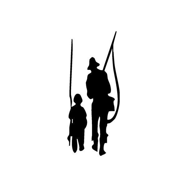 Image of Father Son Rods Fisherman Fishing Wall Decal - Vinyl Decal - Car Decal - DC0071