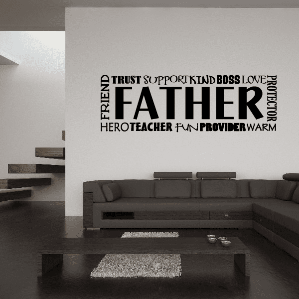 Image of FATHER Word Collage Decal