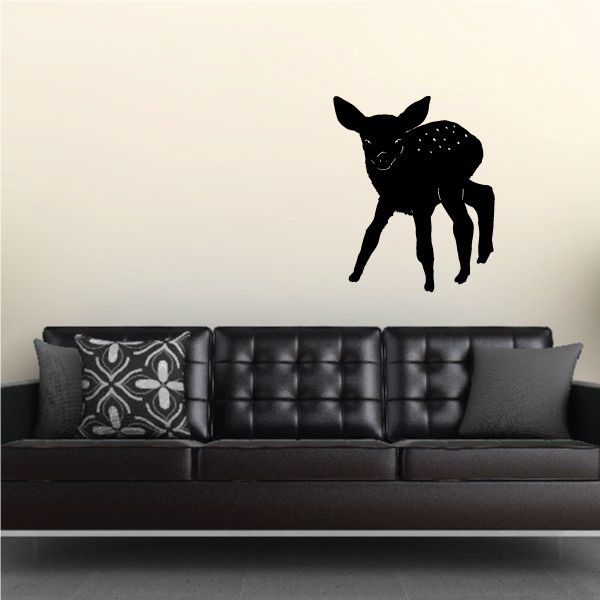 Image of Fawn Deer Crouching Decal