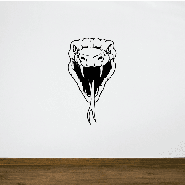 Image of Fearless Hissing Snake Head Decal