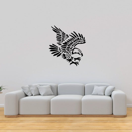 Image of Feathered Reaching Eagle Decal