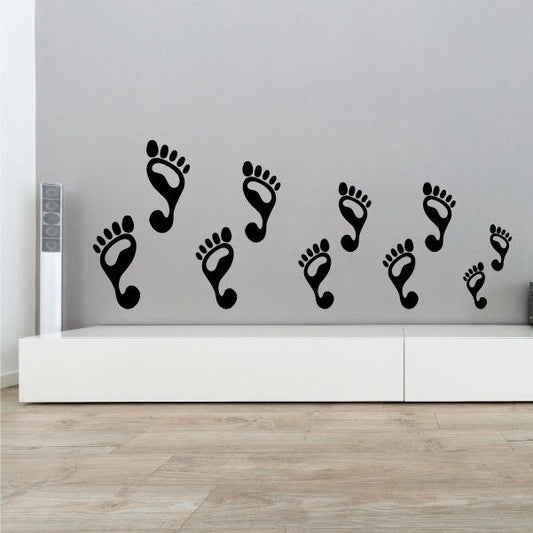 Image of Feet Steps Family Kit Decal