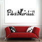 Feliz Navidad wall decal with festive lettering and star accents