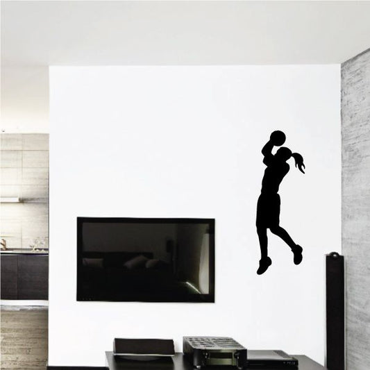 Image of Female Basketball Player Decal