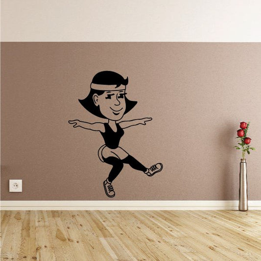 Image of Female Dancing Fitness Wall Decal - Vinyl Decal - Car Decal - MC027