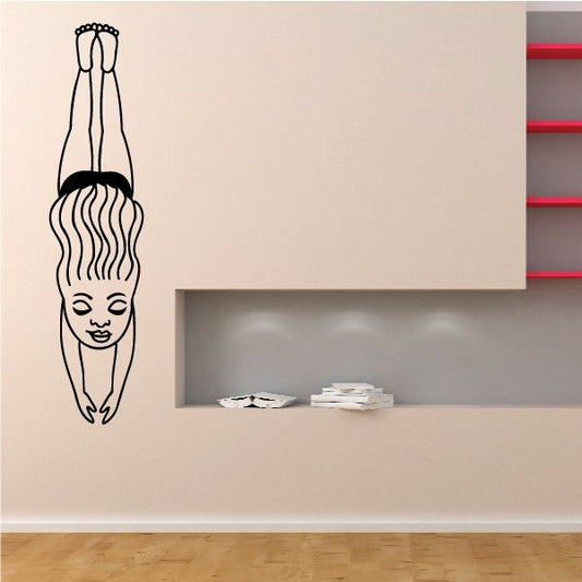 Image of Female Diver Wall Decal - Vinyl Decal - Car Decal - MC002