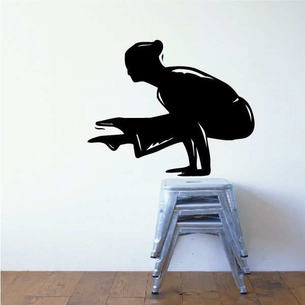 Image of Female Doing Splits Gymnastics Wall Decal - Vinyl Decal - Car Decal - MC008