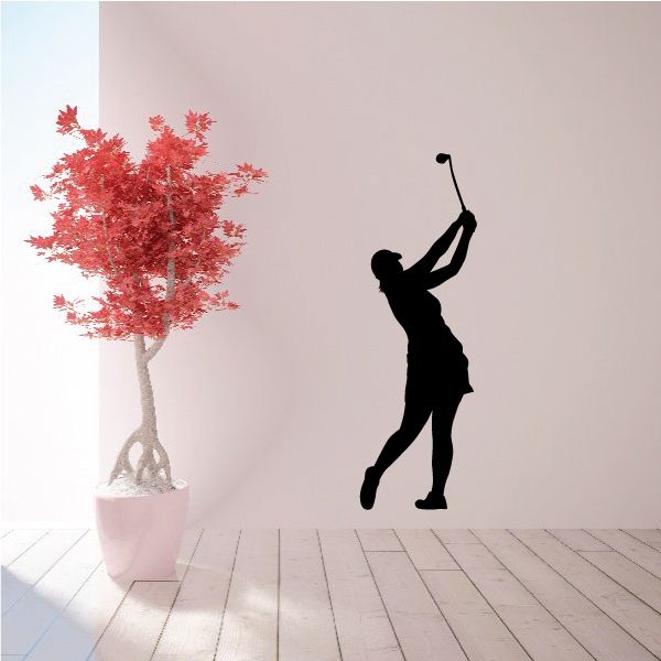 Image of Female Golfer Decal