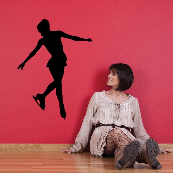 Image of Female Ice Skater Decal