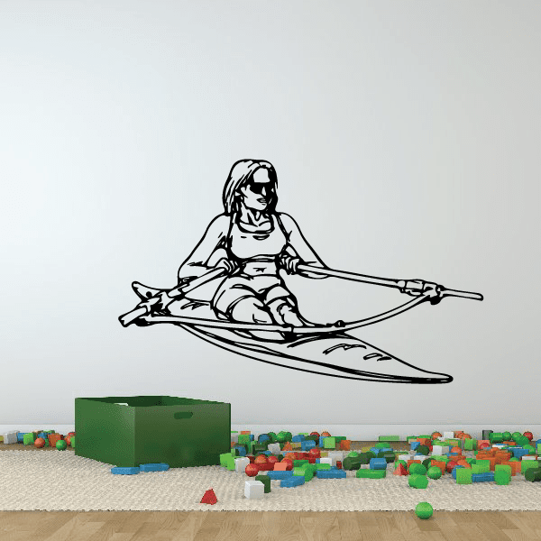 Image of Female Kayak Decal