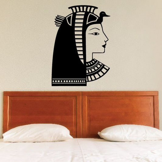 Image of Female Pharaoh Egyptian Wall Decal - Vinyl Decal - Car Decal - MC51