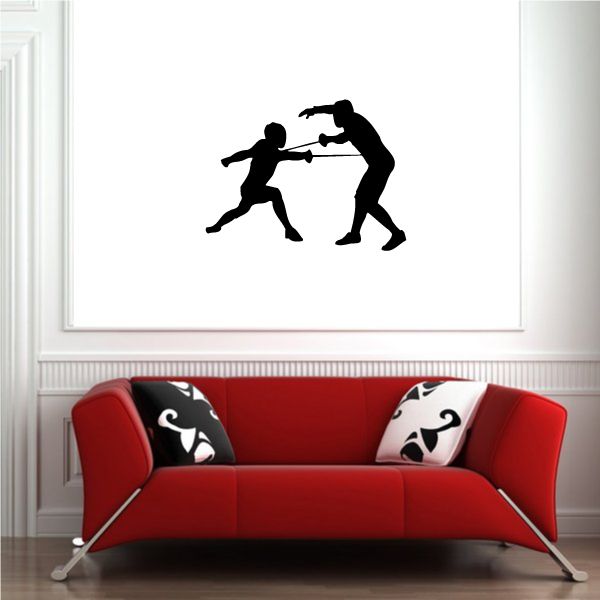 Image of Fencing Wall Decal - Vinyl Decal - Car Decal - AL 002